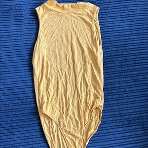 Yellow Ribbed Bodysuit